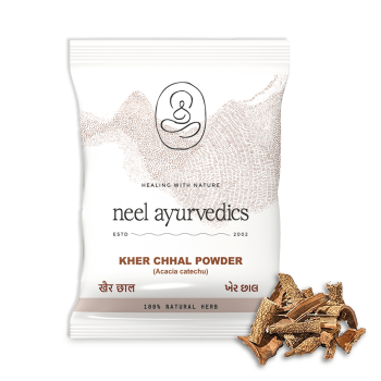 Neel Ayurvedics Kher Chhal Powder | Khadira Bark Powder | Acacia Catechu Powder