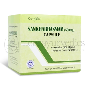 Kottakkal Arya Vaidya Sala Sankha Bhasmam Capsule - 100 Caps (Pack of 2)