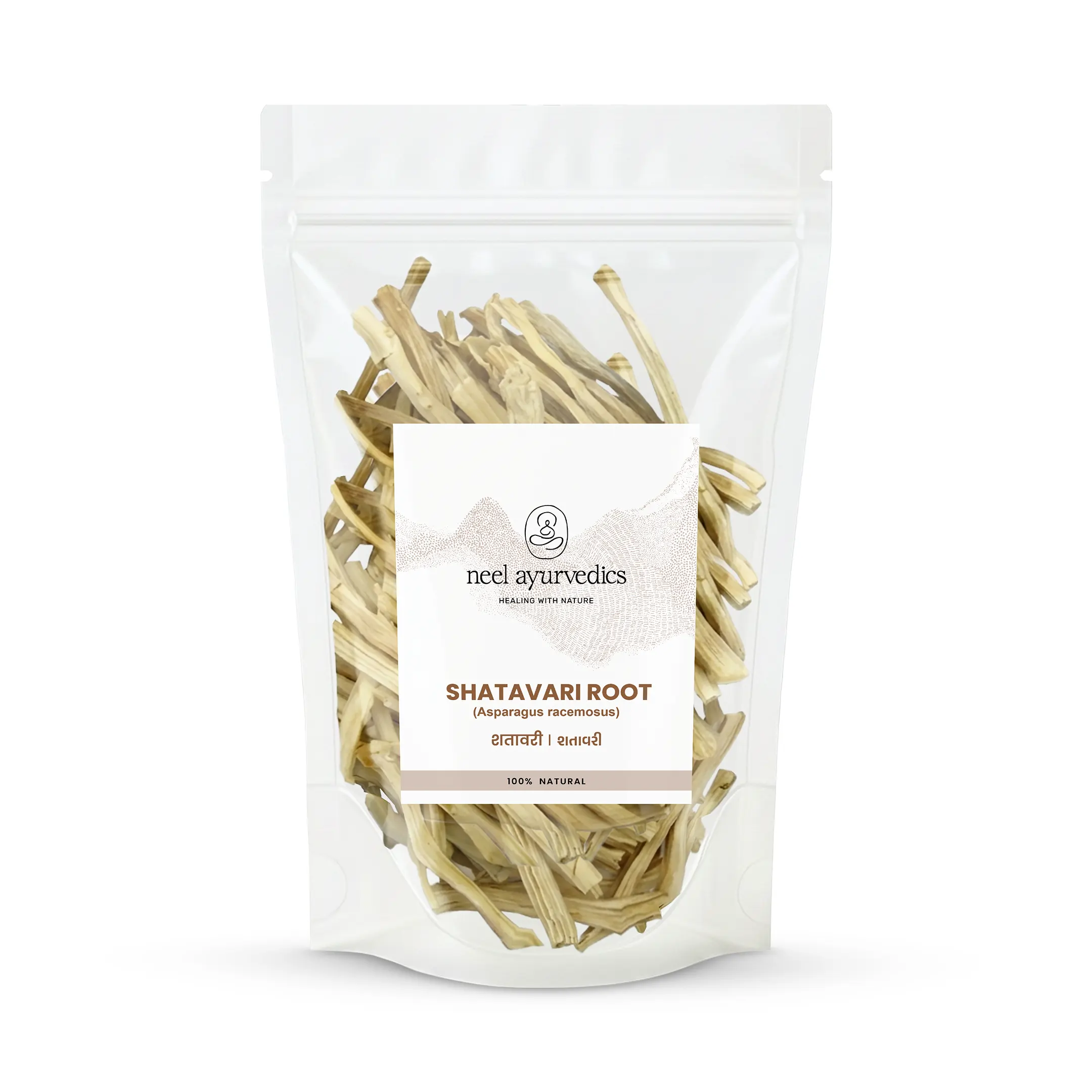 Shatavari Root Whole Herb Mockup Neel Ayurvedics White Shatavari Root