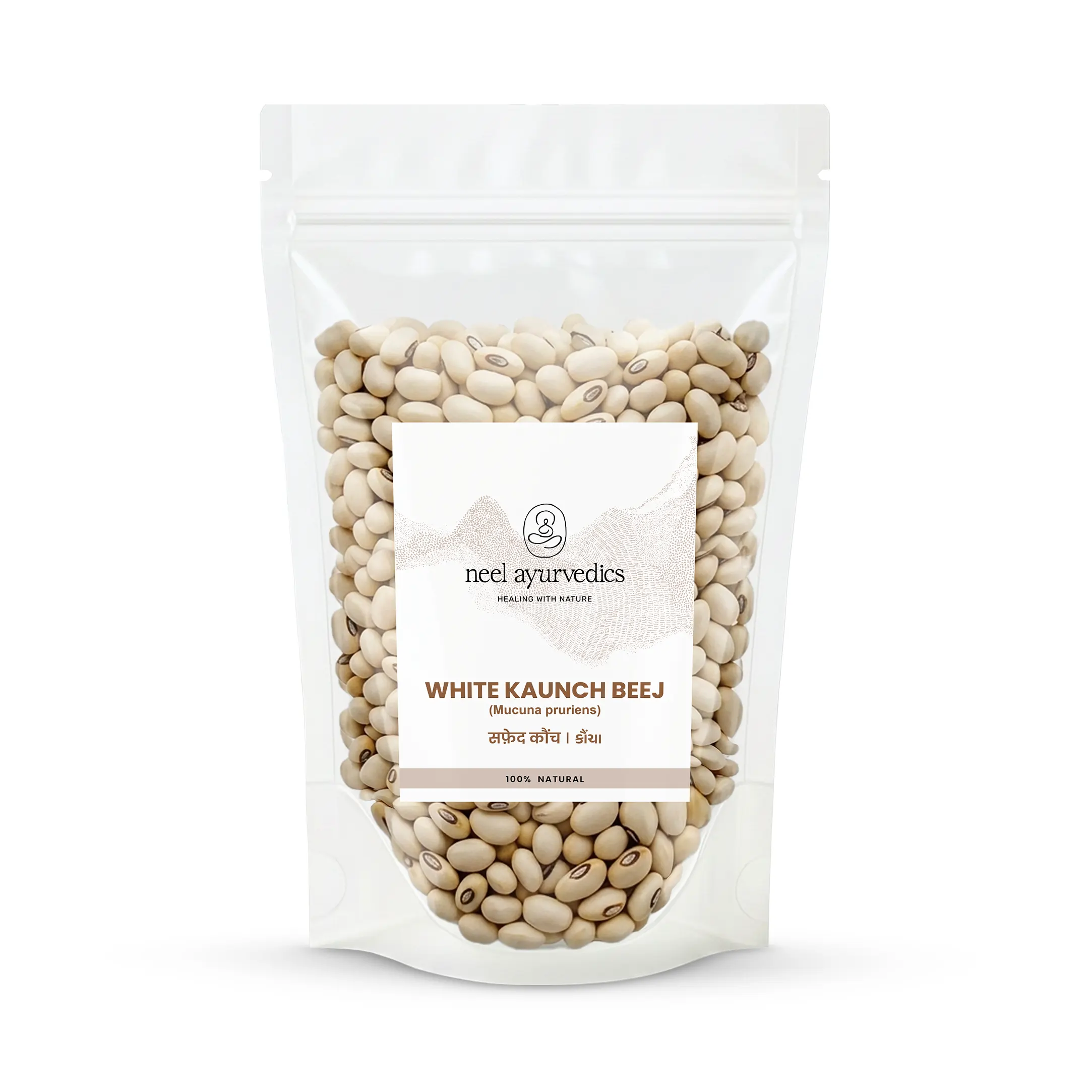 White Kaunch Beej Whole Herb Mockup Neel Ayurvedics White Kaunch Beej