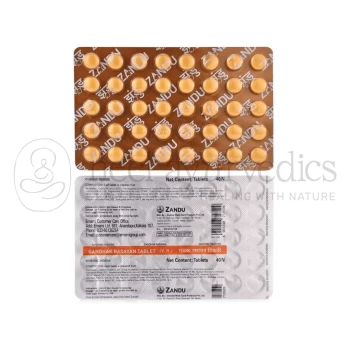 Zandu Gandhak Rasayan - 40 Tab (Pack of 2) | For Skin Problems & Urinary Tract Disorders