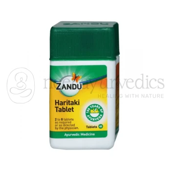Zandu Haritaki (Harde) Tablet - 40 Tab (Pack of 4) | For Constipation & Piles