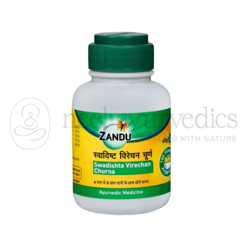 Zandu Swadishta Virechan Churna - 60 Gm (Pack of 4) | For Constipation & Detoxification