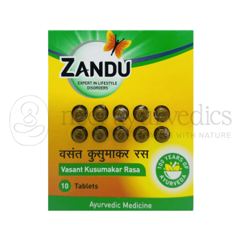 Zandu Vasant Kusumakar Rasa Gold - 10 Tab | For Diabetes Treatment