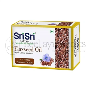 Sri Sri Tattva Omega 3,6,9-Flaxseed oil Capsules - 30 Cap